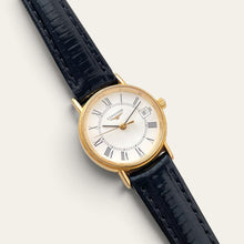 Load image into Gallery viewer, Vintage Longines Présence Gold-Tone Ladies Quartz Watch Roman Numerals
