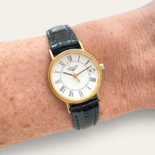 Load image into Gallery viewer, Vintage Longines Présence Gold-Tone Ladies Quartz Watch Roman Numerals
