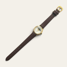 Load image into Gallery viewer, Vintage Imado Sun &amp; Moon Quartz Watch - Brown Leather Strap
