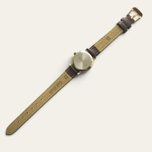 Load image into Gallery viewer, Vintage Imado Sun &amp; Moon Quartz Watch - Brown Leather Strap

