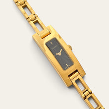 Load image into Gallery viewer, Vintage Gucci 3900L Ladies Quartz Watch Black Guilloche Dial
