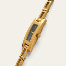 Load image into Gallery viewer, Vintage Gucci 3900L Ladies Quartz Watch Black Guilloche Dial
