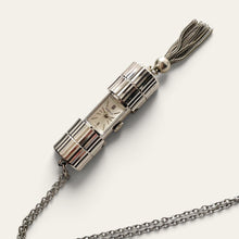Load image into Gallery viewer, Vintage Sonic Silver-Tone Lipstick Pendant Watch Necklace Mechanical
