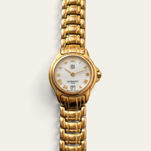 Load image into Gallery viewer, Vintage Givenchy Gold-Plated Ladies Quartz Watch, White 4G Dial, Date
