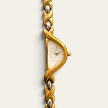Load image into Gallery viewer, Vintage Seiko Two-Tone Half-Moon Quartz Ladies Watch Rotating Clasp
