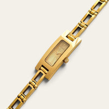 Load image into Gallery viewer, Vintage Gucci 3900L Ladies Quartz Watch Gold Guilloche Dial
