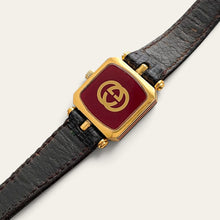 Load image into Gallery viewer, Vintage 1990s Gucci Ladies Quartz Watch Gold-Tone Web Stripe Boxed
