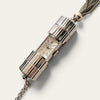 Vintage Sonic Silver-Tone Lipstick Pendant Watch Necklace Mechanical