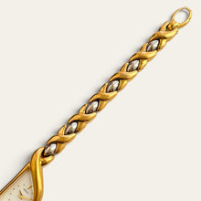 Load image into Gallery viewer, Vintage Seiko Two-Tone Half-Moon Quartz Ladies Watch Rotating Clasp
