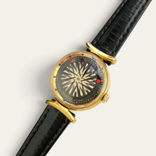 Load image into Gallery viewer, Vintage Ernest Borel Cocktail Mechanical Watch Black Kaleidoscope Dial
