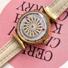 Load and play video in Gallery viewer, Vintage Ernest Borel Cocktail Kaleidoscope Gold Mechanical Watch 1970s
