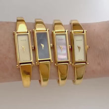Load and play video in Gallery viewer, Vintage Gucci 1500L Bangle Watch - Gold Dial, Quartz
