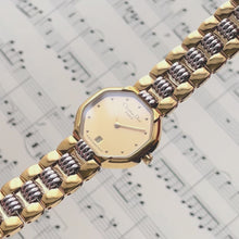 Load and play video in Gallery viewer, Vintage Christian Dior 1990s Octagon Two-Tone Quartz Watch
