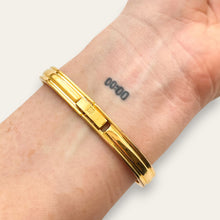 Load image into Gallery viewer, Vintage 1990s Gold-Plated Ladies' Givenchy Bangle Watch - Quartz, Blue Dial
