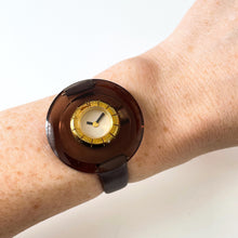 Load image into Gallery viewer, 70s Lanvin Mechanical Watch with Brown Oversized Bezel
