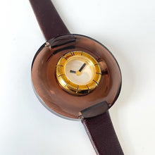 Load image into Gallery viewer, 70s Lanvin Mechanical Watch with Brown Oversized Bezel
