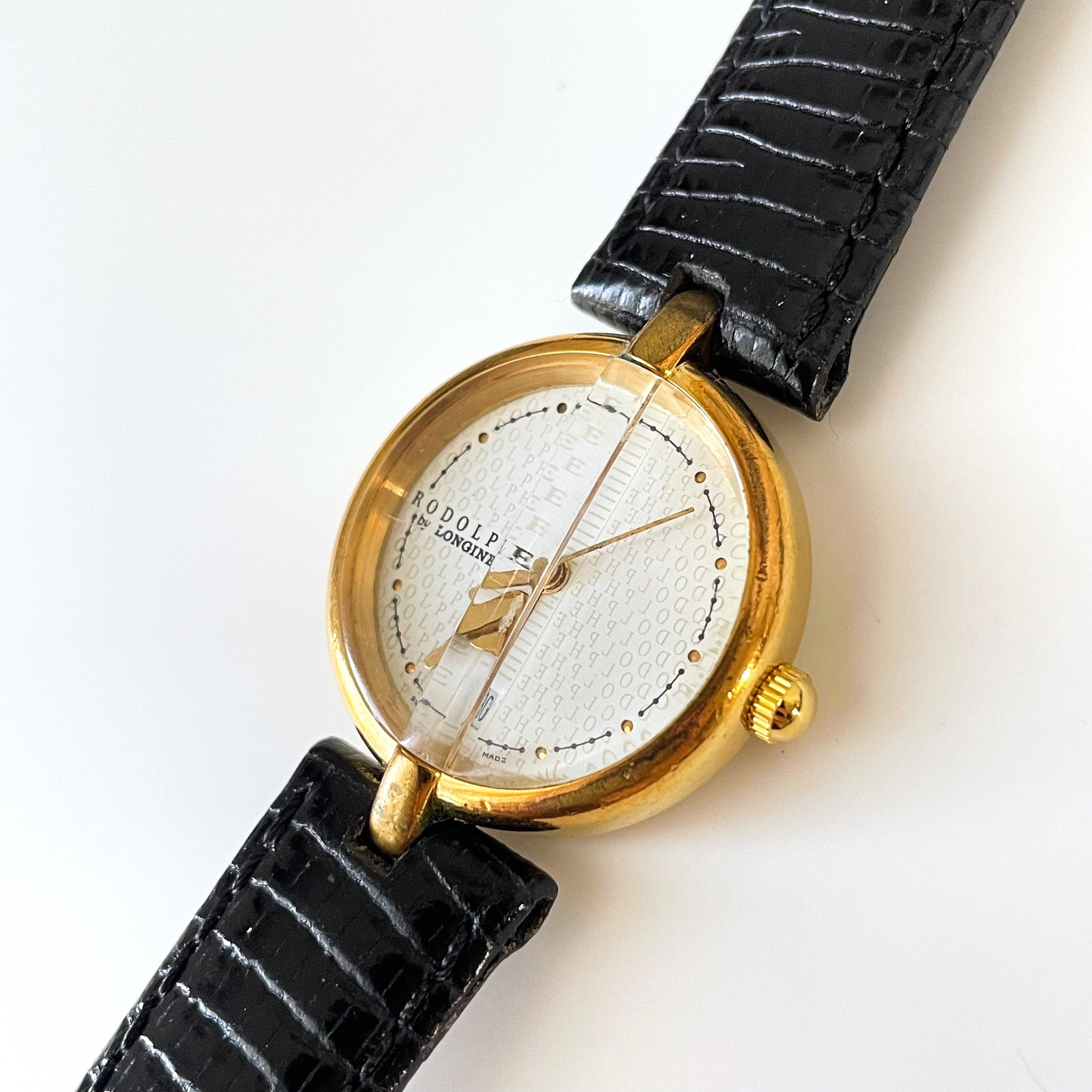 Vintage Very Unusual Rodolphe by Longines Gold-Plated Quartz Watch