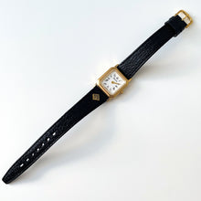 Load image into Gallery viewer, 1994 Ladies&#39; Bulova Tank Style Quartz Watch With Gold-Plated Case and Leather Strap
