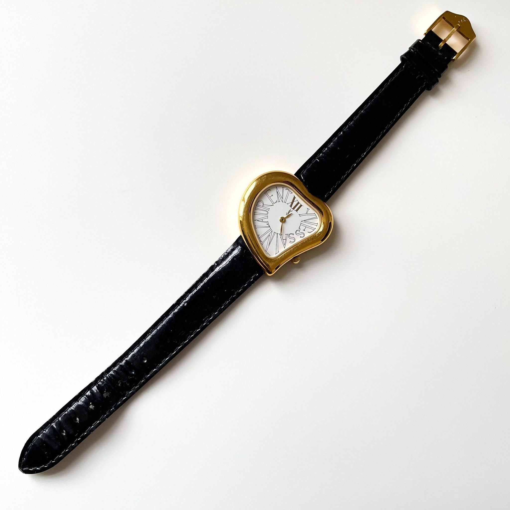 Vintage Yves Saint Laurent Gold-Plated Quartz Watch - Heart