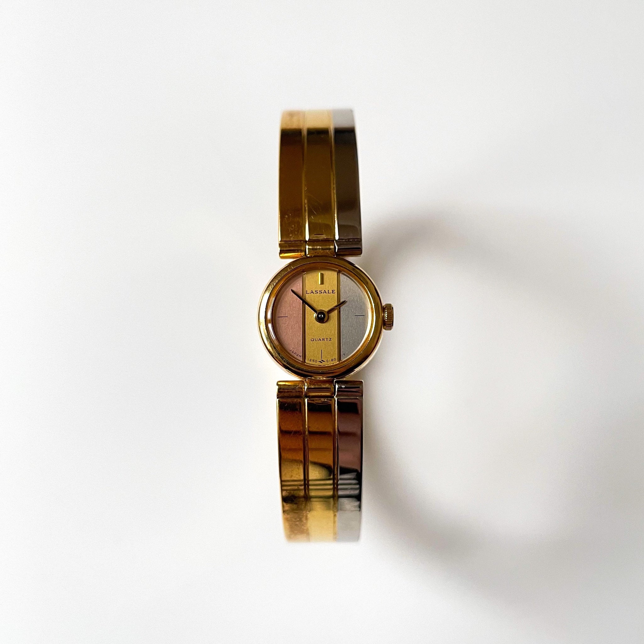Rare Tricolor Lasalle watch Vintage Rare 1989 Seiko Lassale Bangle Quartz Watch With Tri  main image 4