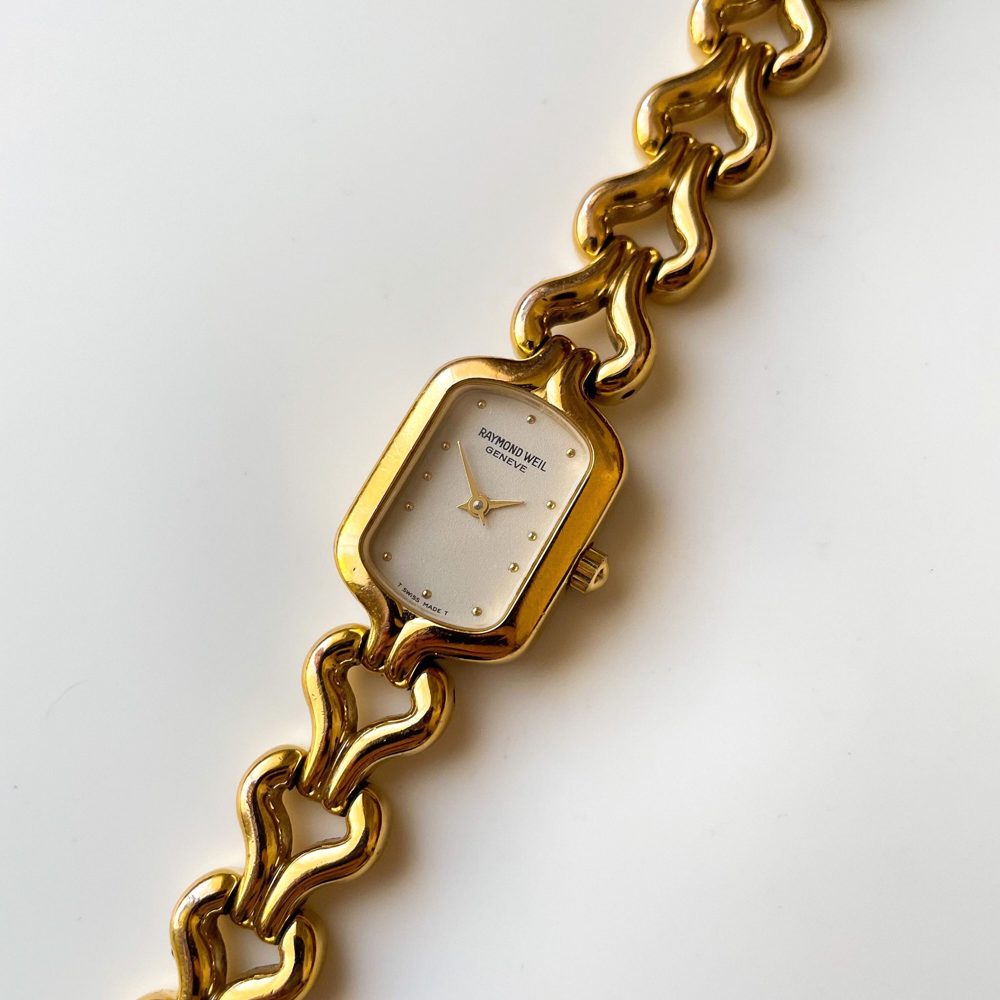 Vintage 1997 Gold-Plated Raymond Weil Quartz Watch with Leather