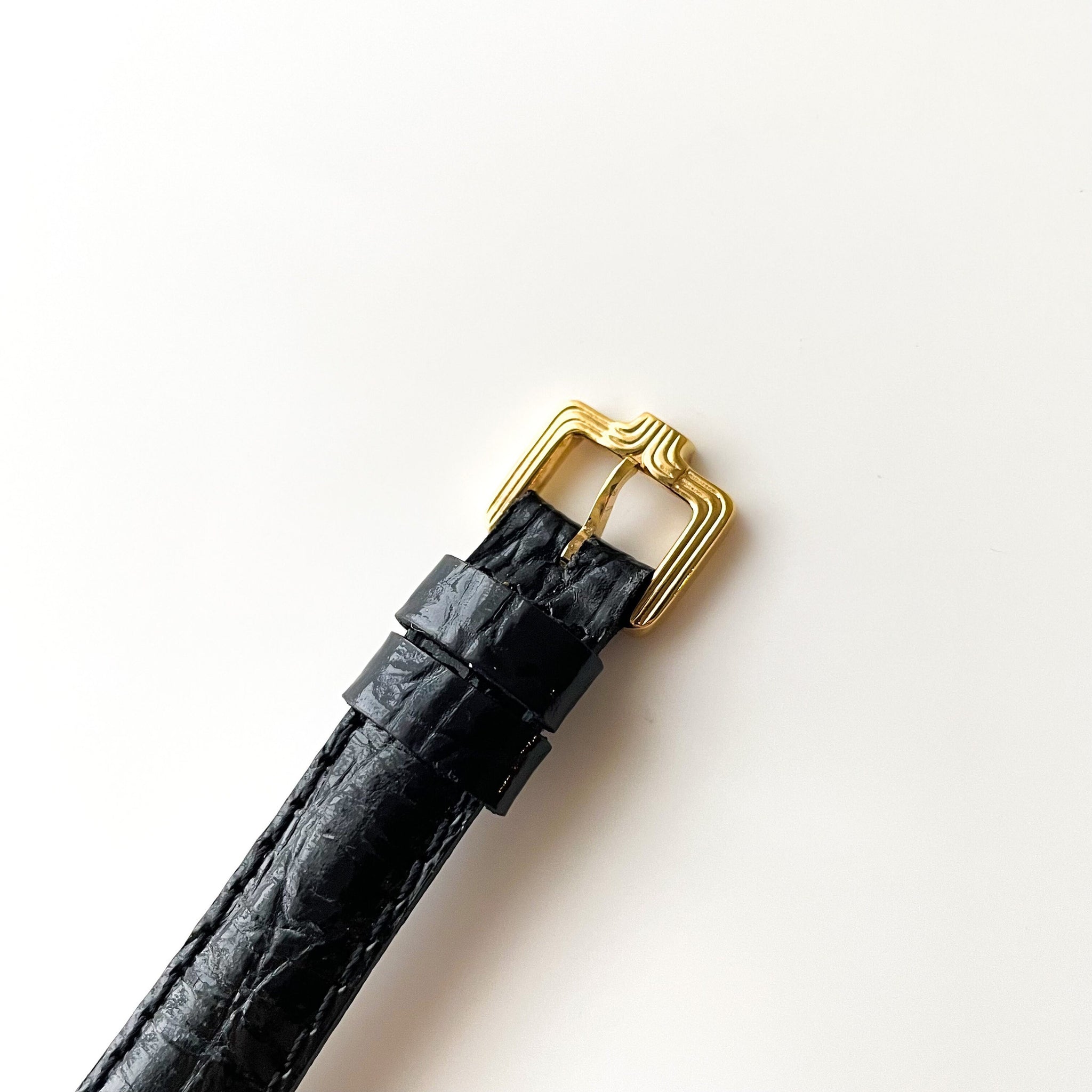 Vintage Ladies' Lanvin Watch with Black Leather Strap Vintage Ladies' Lanvin Watch with Black Leather Strap