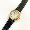 Vintage Gold-Plated Raymond Weil Quartz Watch with Leather Strap