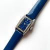 Vintage 1972 Silver-Tone Seiko Mechanical Watch with Blue Dial