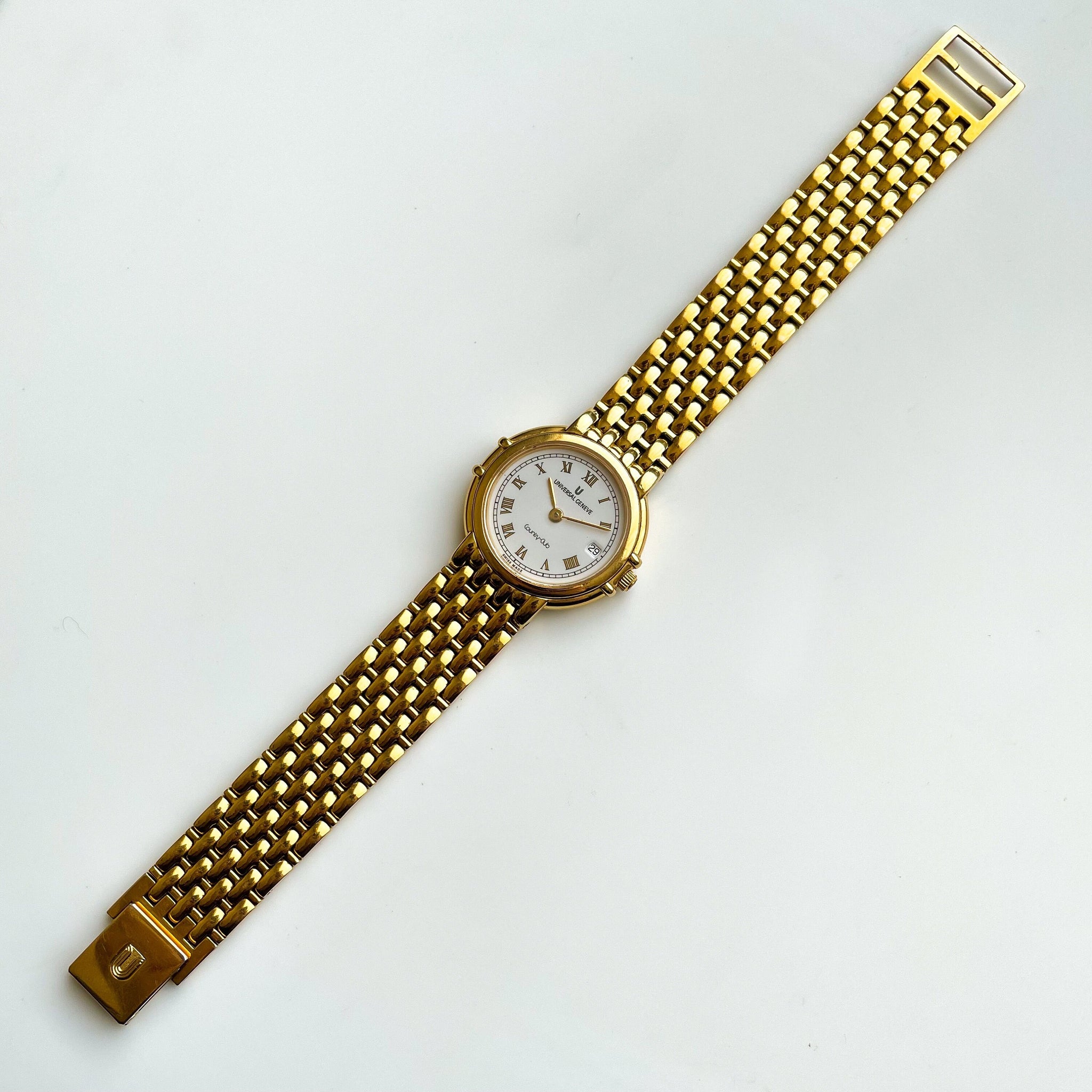 Vintage 1990s Gold-Plated Universal Geneve Country-Club Quartz