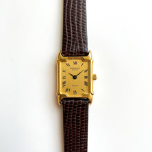 Load image into Gallery viewer, Vintage Ladies&#39; Gold-Plated Raymond Weil Quartz Watch with Brown Leather Strap
