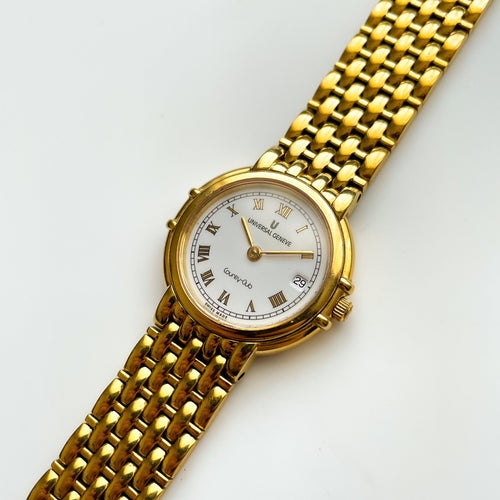 Vintage Ladies' 1990s Gold-Plated Universal Gen‚àö¬Æve Country-Club Quartz Watch