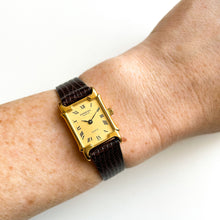 Load image into Gallery viewer, Vintage Ladies&#39; Gold-Plated Raymond Weil Quartz Watch with Brown Leather Strap

