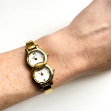 Load image into Gallery viewer, 1999 Gold-Plated Ladies&#39; Bulova Quartz Watch With Dual Dial
