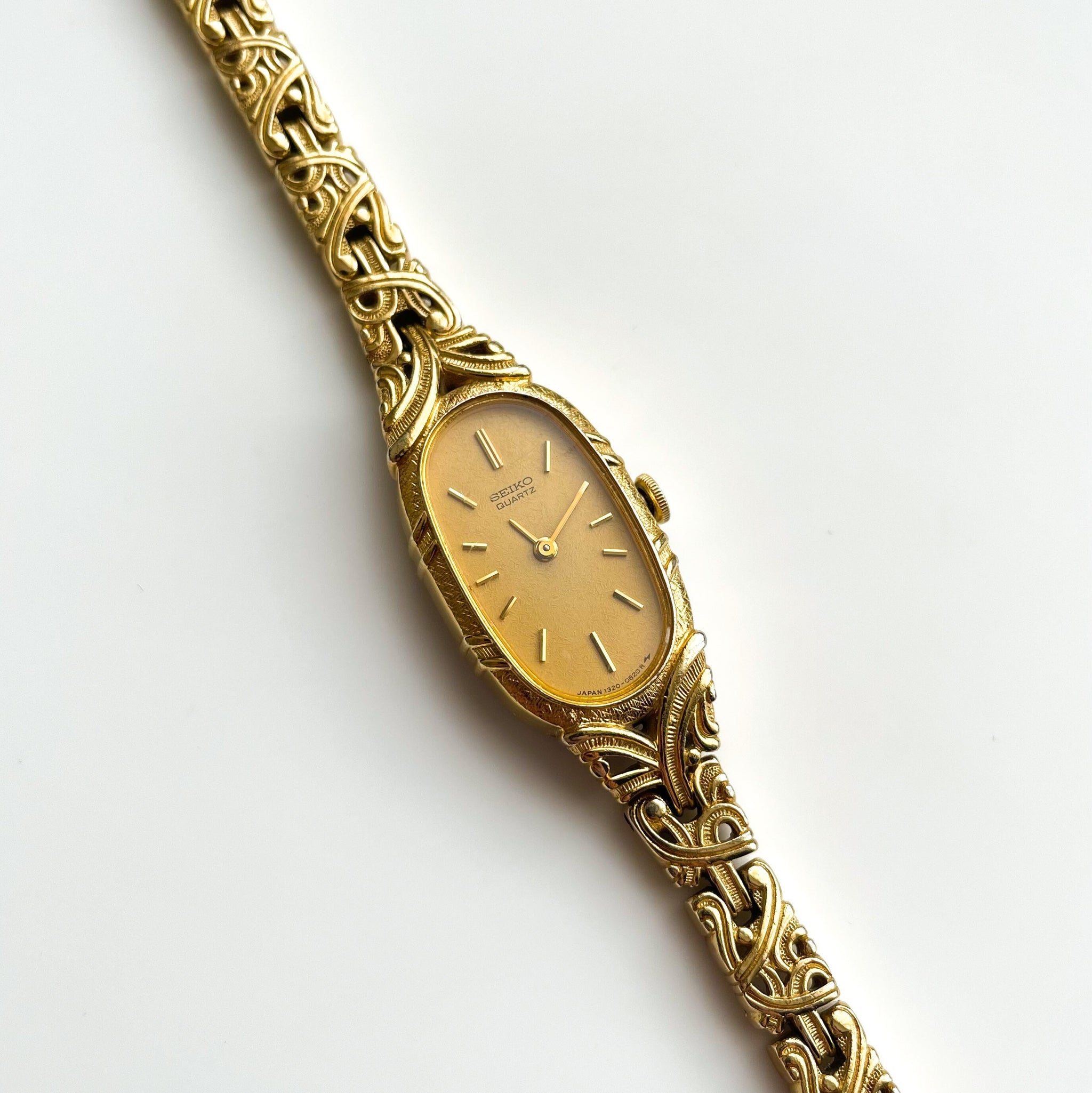 ff492 SEIKO 1320-5490 ゴールド オーバル　ヴィンテージ風 Recently sold – Tagged 