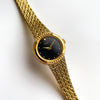 1990s Ladies' Gold-Tone Seiko Quartz Watch - Black Round Dial