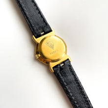 Load image into Gallery viewer, 90s Gold-Plated Gucci Watch with Black Leather Strap

