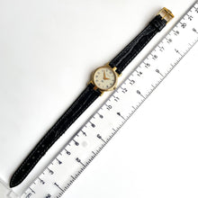 Load image into Gallery viewer, 90s Gold-Plated Gucci Watch with Black Leather Strap
