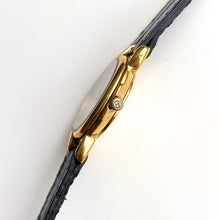 Load image into Gallery viewer, 90s Gold-Plated Gucci Watch with Black Leather Strap

