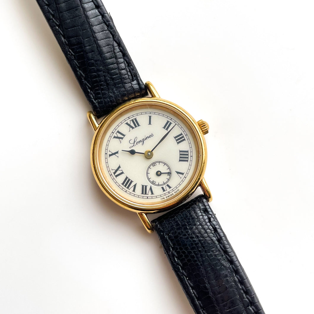 Vintage Ladies' Gold-Plated Longines Charleston Quartz Watch