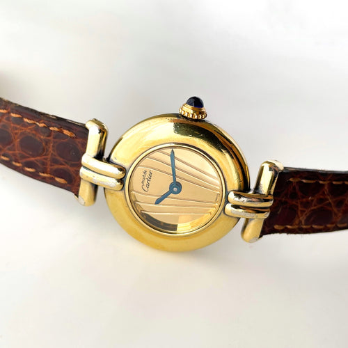 Cartier Must Colis√©e Vermeil - Gold-Plated Silver 925 with Gold Dial - Boxed