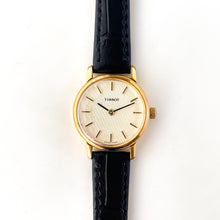 Load image into Gallery viewer, Gold-Plated Tissot Mechanical Watch with Black Leather Strap
