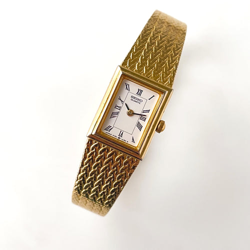 Ladies' 1999 Seiko Tank Quartz Watch With Gold-Plated Case