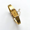 Ladies' 1990s Rectangular Seiko Quartz Watch - Gold-Plated, Diamonds