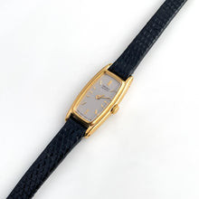 Load image into Gallery viewer, Very Thin 1980s Gold-Tone Ladies&#39; Seiko Watch with Leather Strap
