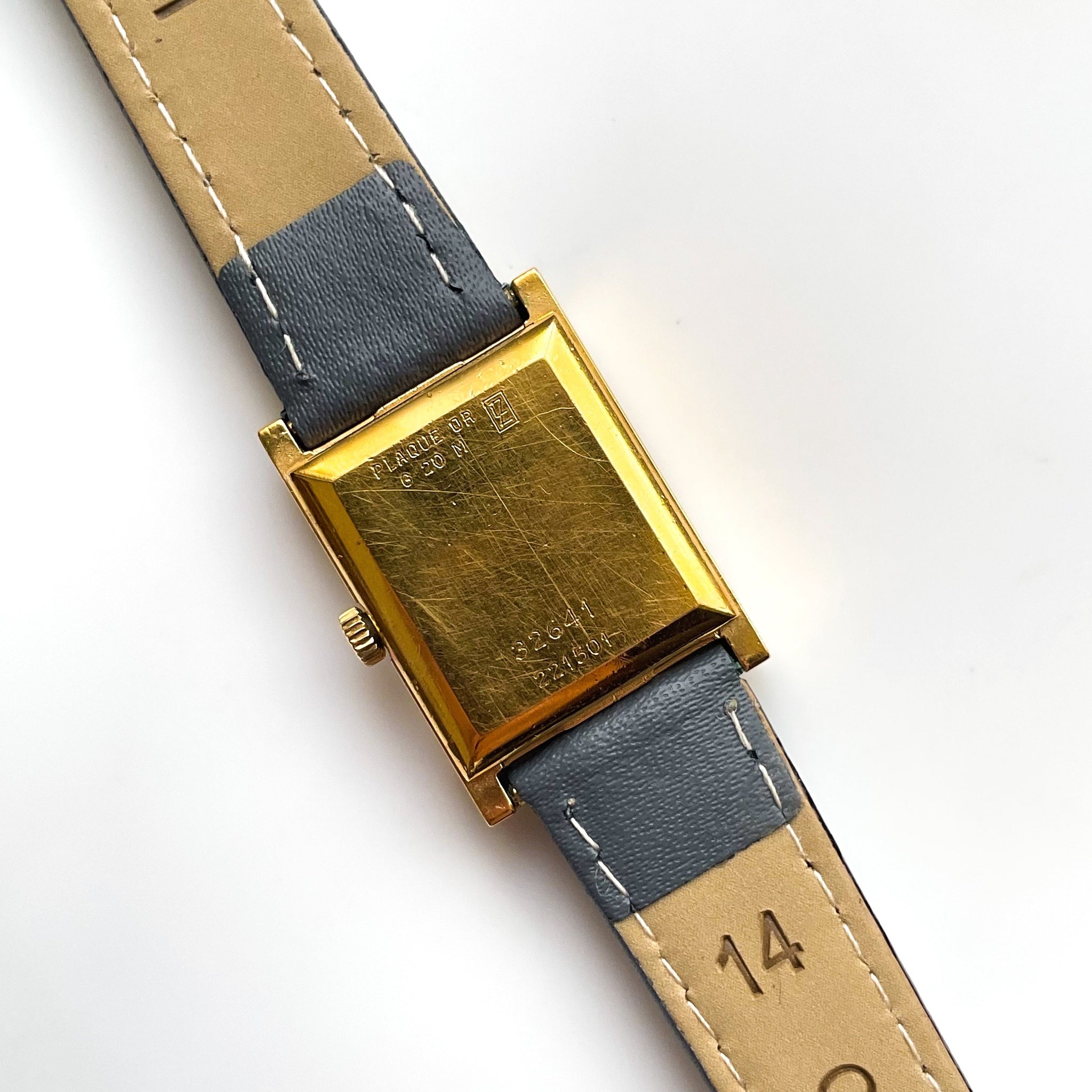 CHRISTIAN DIOR Yellow Leather 14/14mm Watch Strap/Band w/ DIOR Gold Tone Buckle Christian Dior 45.122.2 Vintage Women main image 2