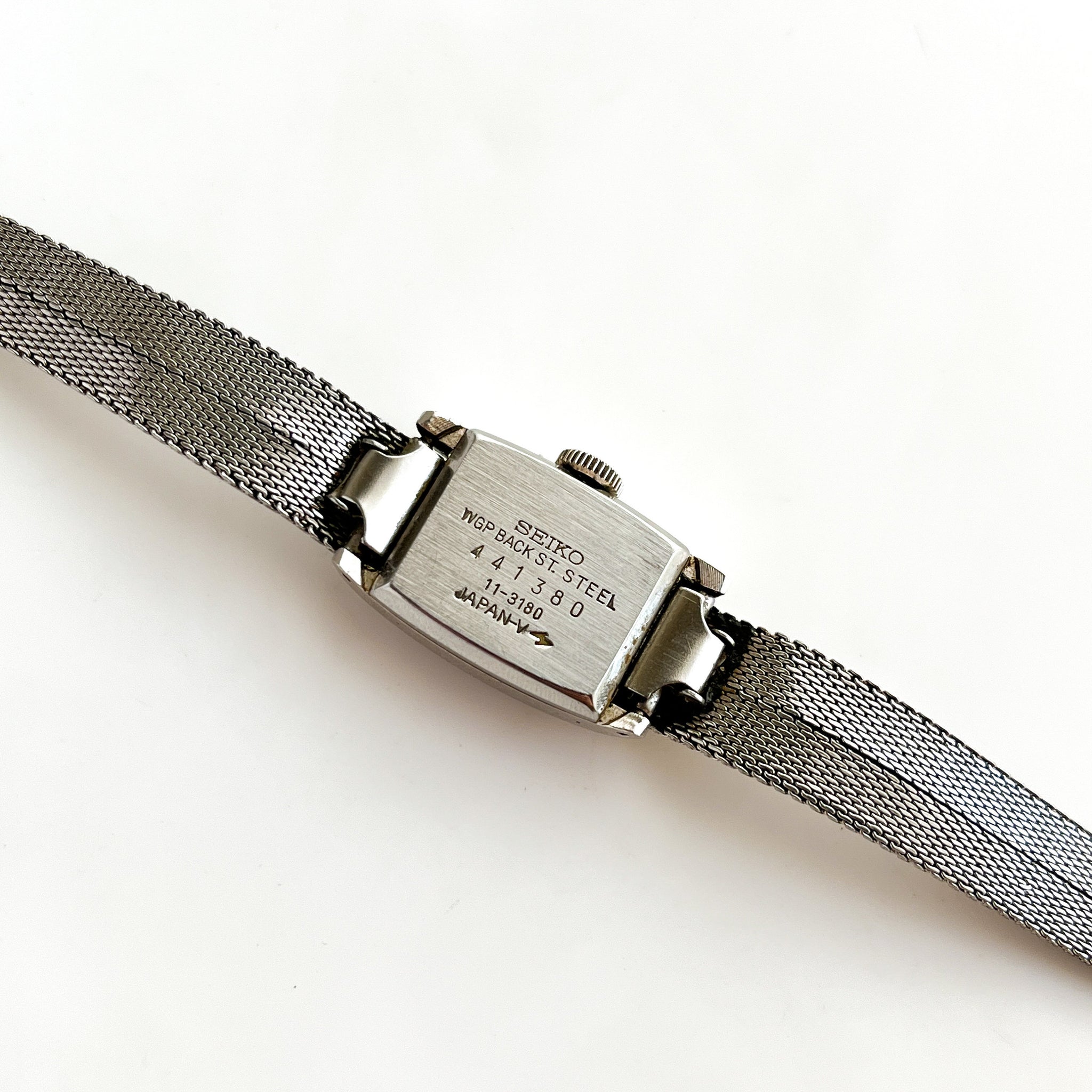 Seiko Ladies Watch Vintage Mechanical Winding Silver Tone Bracelet and Dial Vintage 1970 Seiko Ladies main image 2