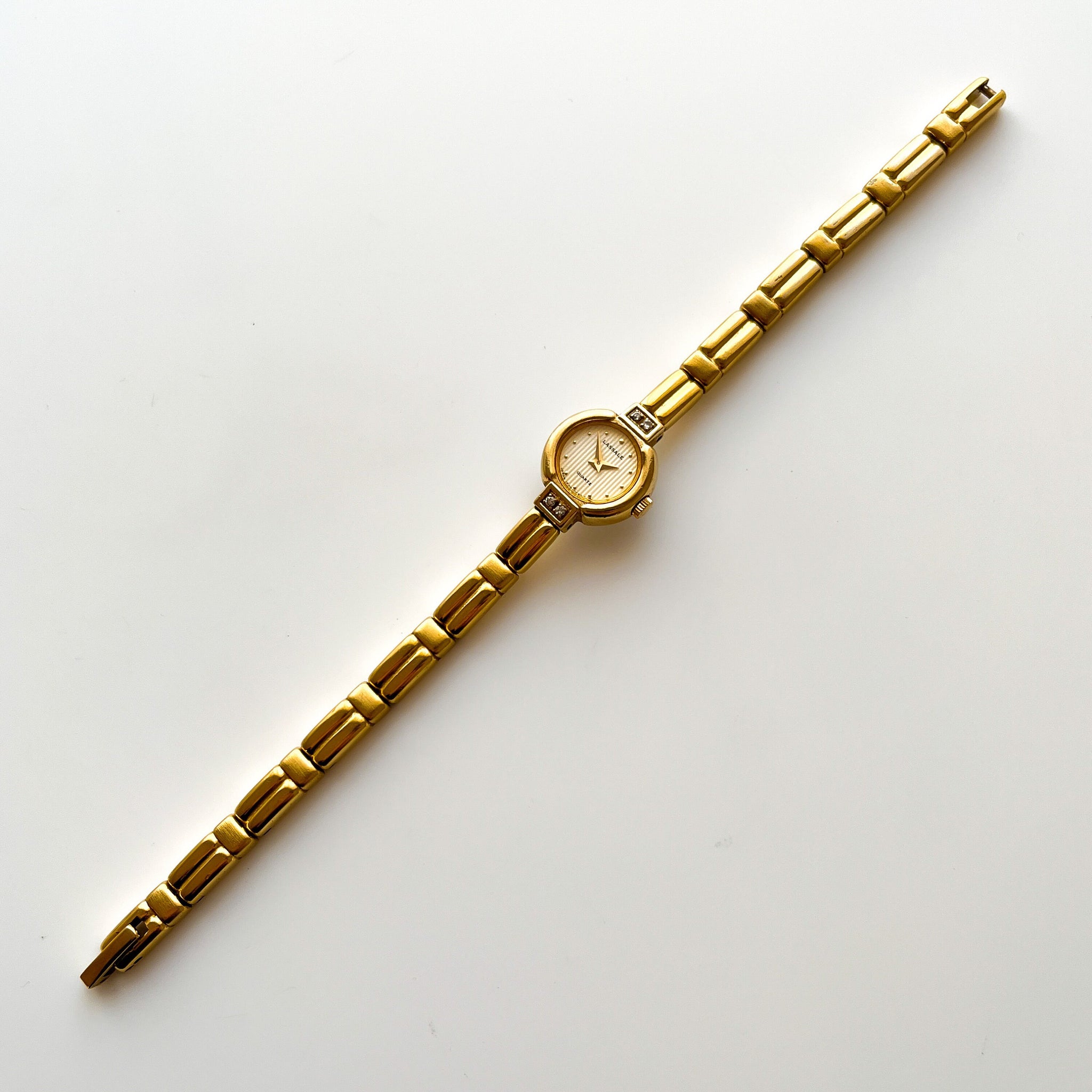 Rare Tiny 1990s Gold-Plated Lassale (Seiko) Quartz Watch 