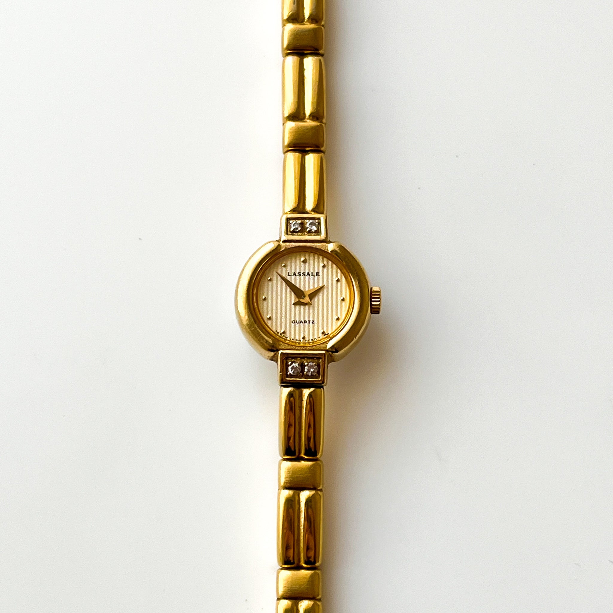 Rare Tiny 1990s Gold-Plated Lassale (Seiko) Quartz Watch with