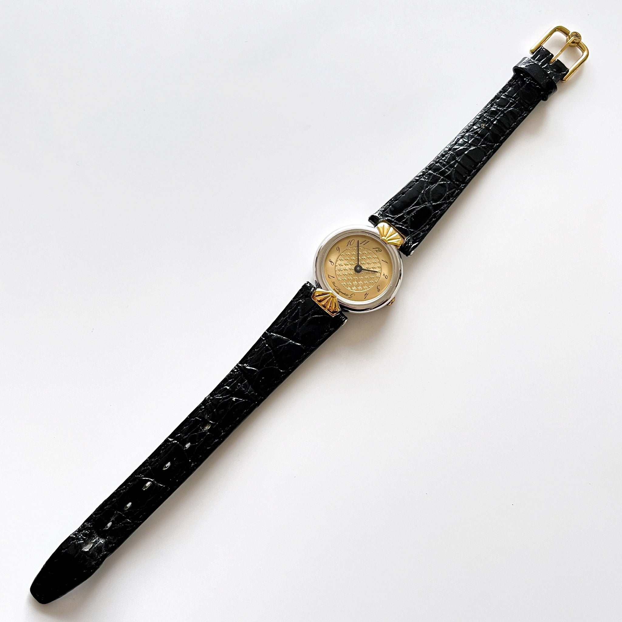 Vintage Two-Tone Karl Lagerfeld Quartz Watch with Black 