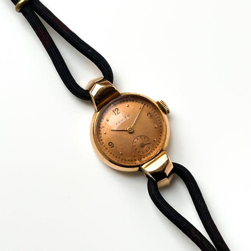 Vintage 18ct Solid Gold Zenith Art Deco Cordette Mechanical Watch